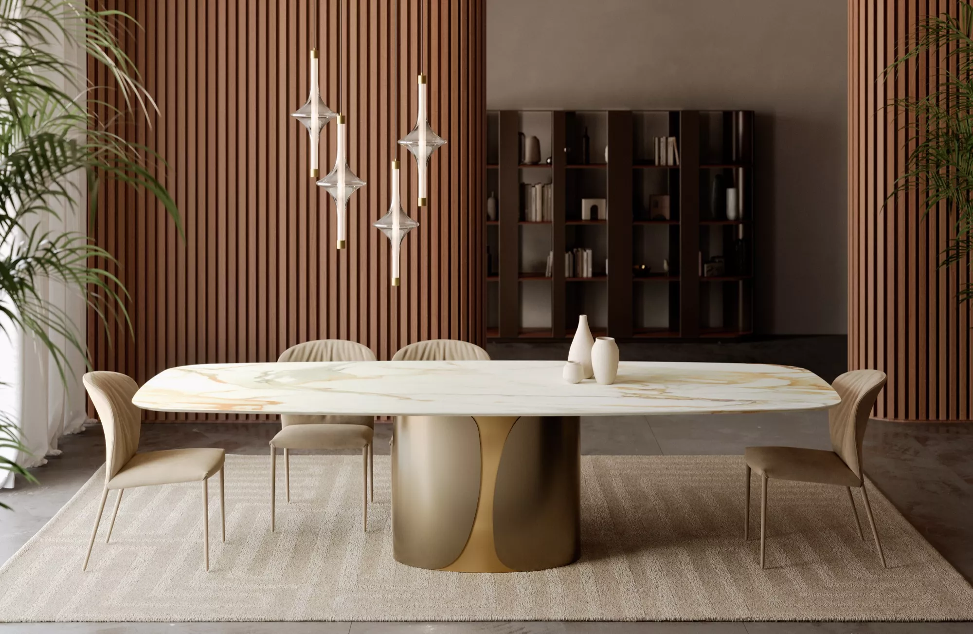 Tavoli da pranzo per ogni ambiente: materiali, forme e dimensioni 1 tavolo allungabile Talos Bontempi in sala da pranzo